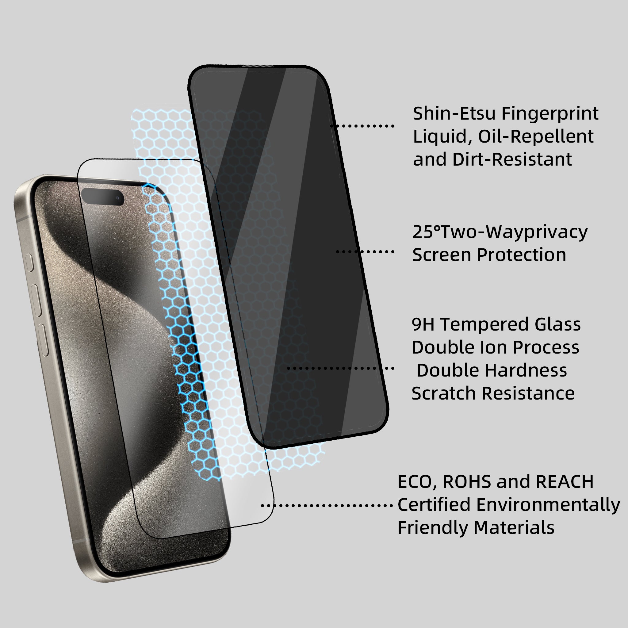 9H 3D Curved Full Cover Privacy Screen Protector