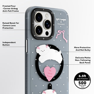 @cat&point Sweet Atmosphere Magsafe iPhone14/15 Case-Polka Dot Puppy