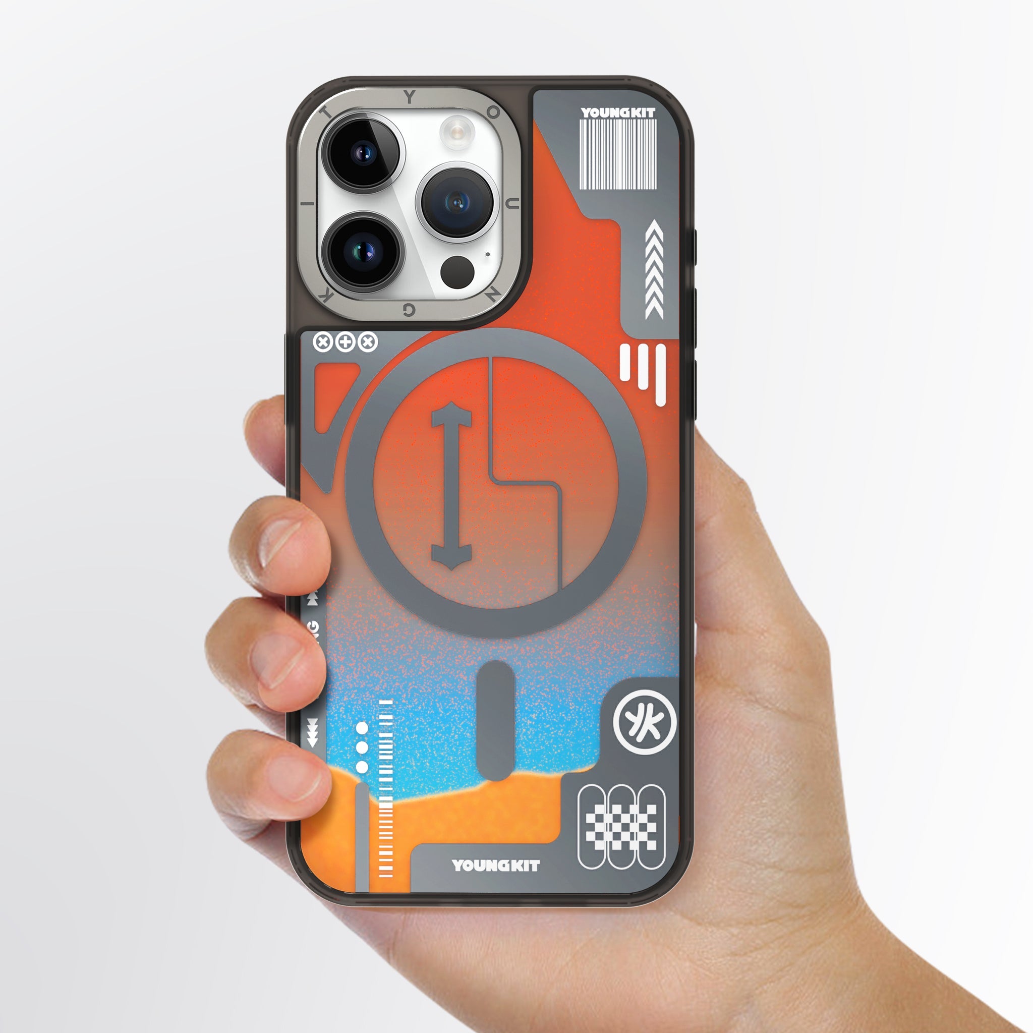 Galactic Quicksand Magsafe iPhone14/15 Case-Orange
