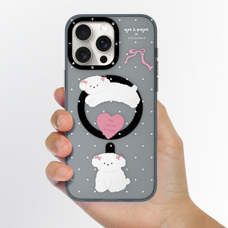 @cat&point Sweet Atmosphere Magsafe iPhone14/15 Case-Polka Dot Cat