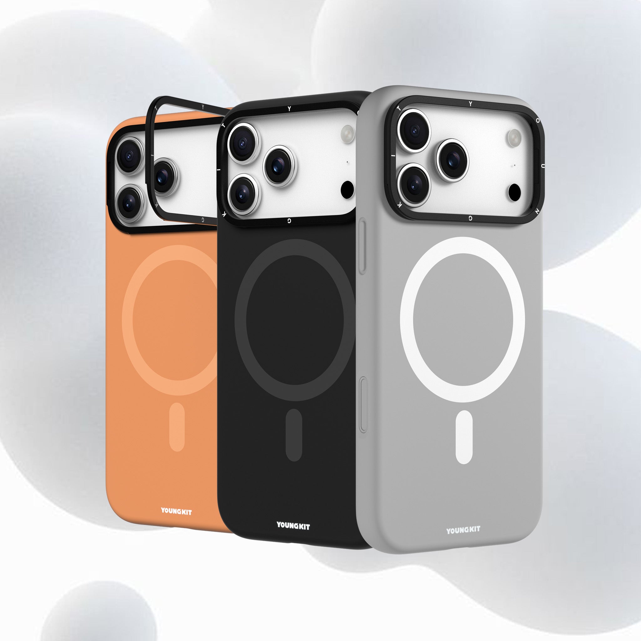 حافظة سيليكون كريمية متعددة الوظائف لهاتف iPhone14/15 