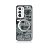 Futuristic Grey Circuit Board