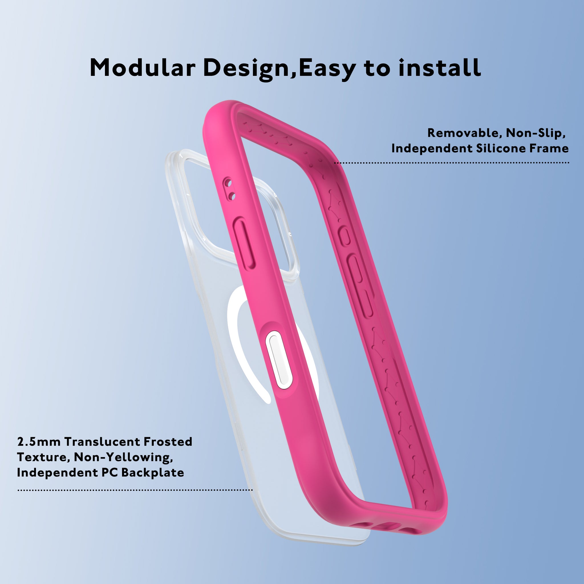 Removable Silicone Frosted Case