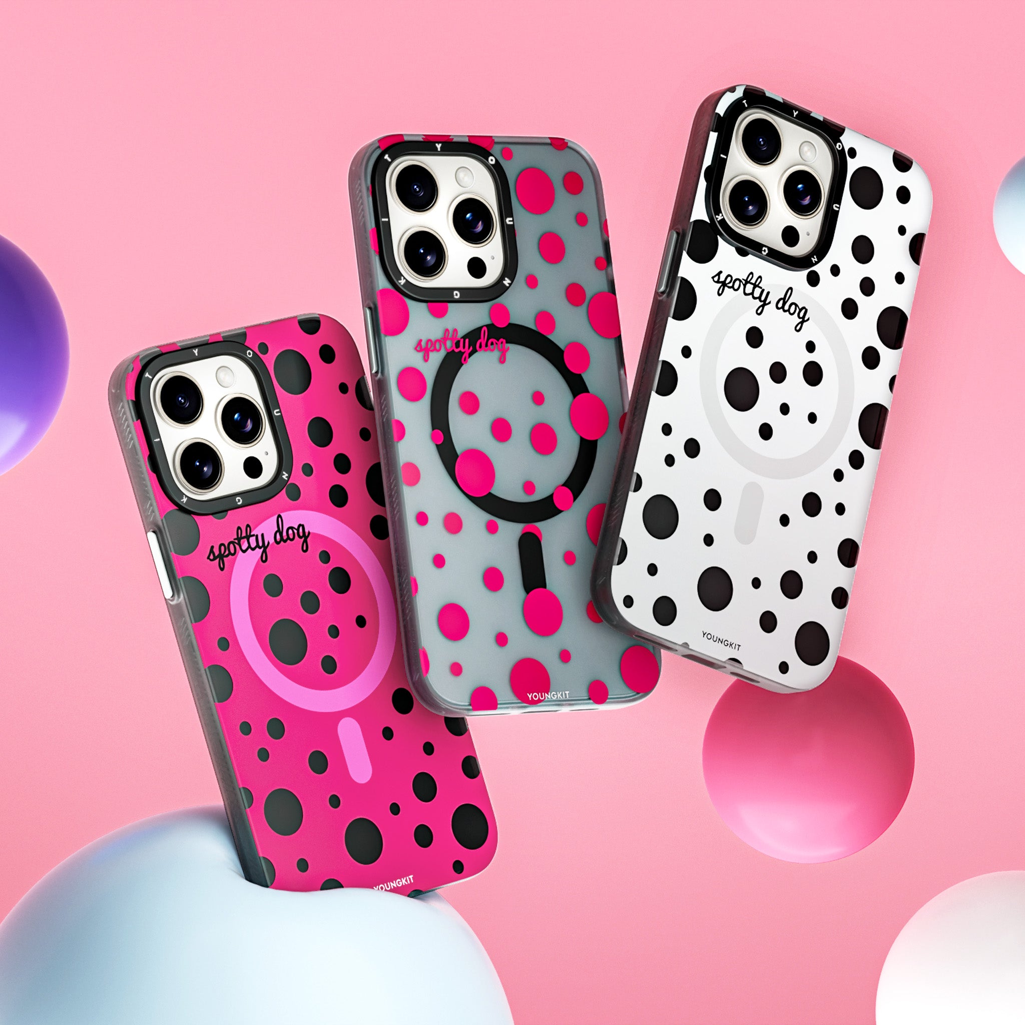 Colorful Polka Dots Magsafe iPhone 13/14/15 Case