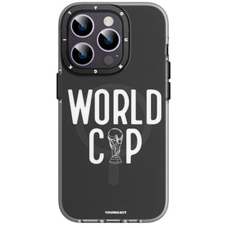 حافظة Magsafe iPhone13/14 تحمل عبارة "Cheers for the World Cup". 