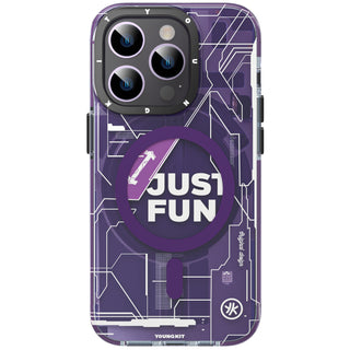 Futuristic Circuit Magsafe iPhone14 Case-Purple