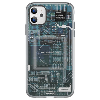 Futuristic Circuit Board Protective iPhone 11 Case