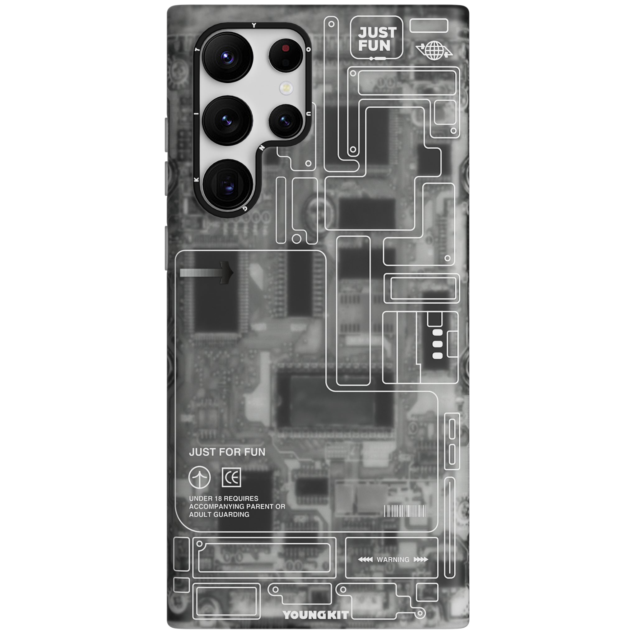 Futuristic Circuit Samsung Galaxy S22/S23 Case-Grey