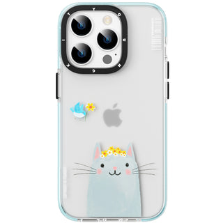 @KEN SMITHS حافظة iPhone 14 "Cute Cat" Frosted 