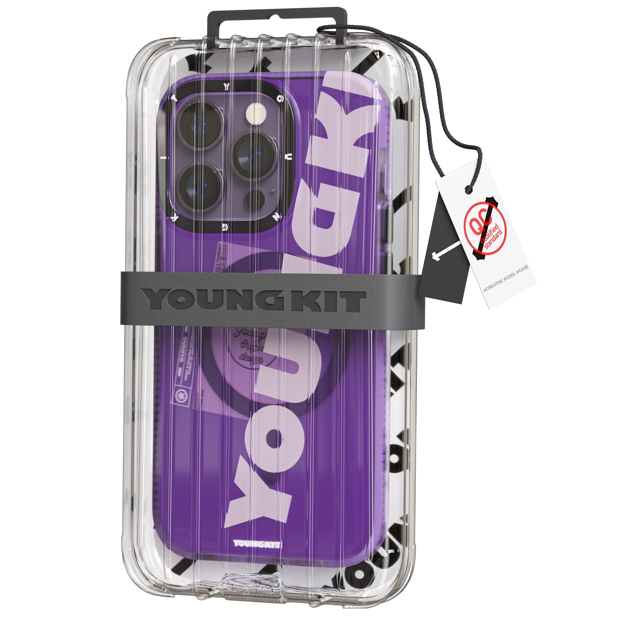 Colorful Anti-Drop Magsafe iPhone 13/14 Case-Purple