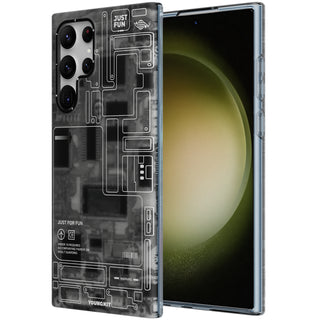 Futuristic Circuit Samsung Galaxy S22/S23 Case-Grey