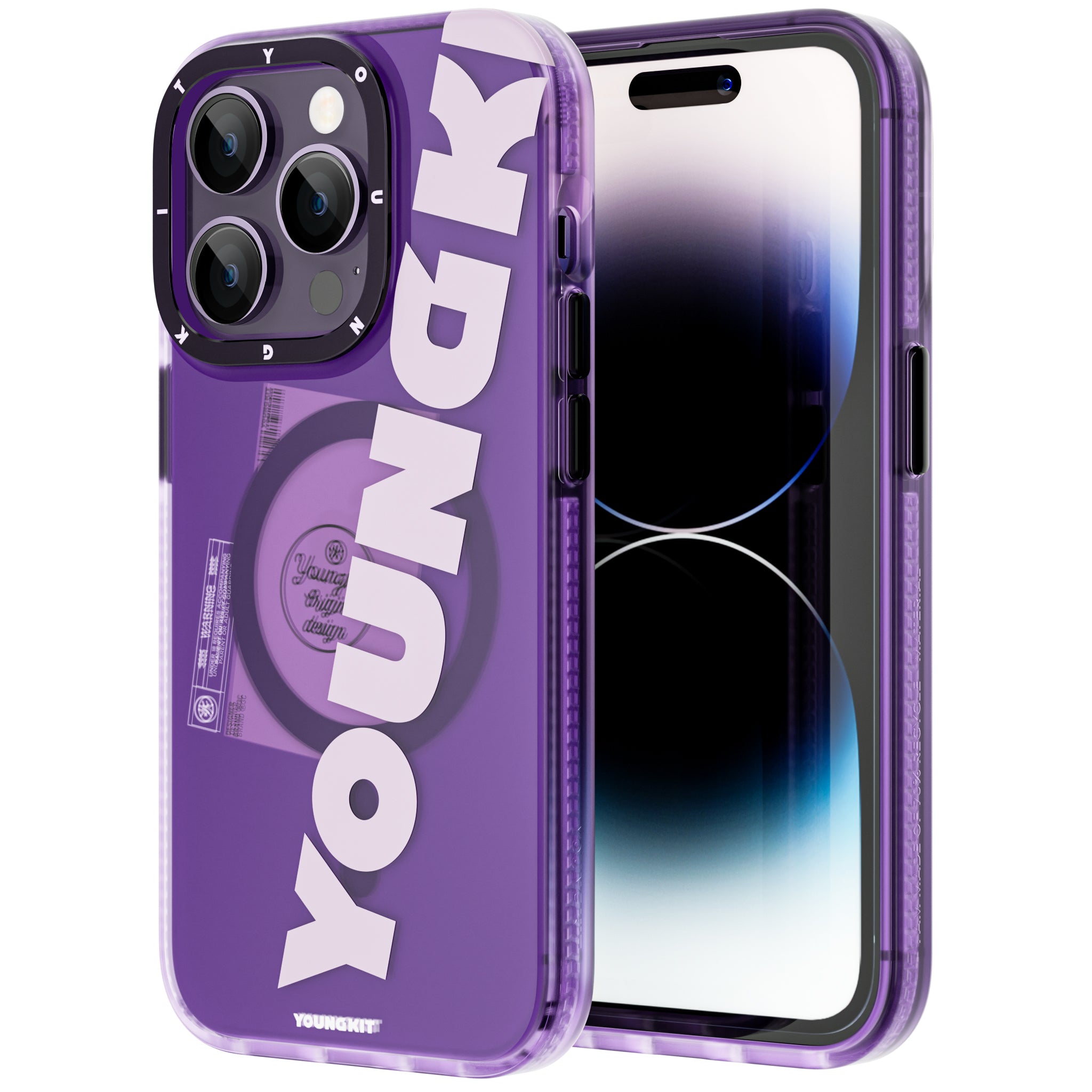 Colorful Anti-Drop Magsafe iPhone 13/14 Case-Purple