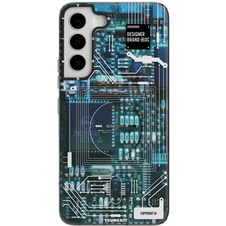 Futuristic Circuit Samsung Galaxy S22/S23 Case-Blue