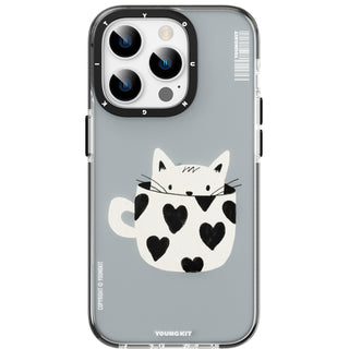 @KEN SMITHS حافظة iPhone 14 "Cute Cat" Frosted 