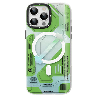 Metaverse Cyberpunk Magsafe iPhone13 Case-Green