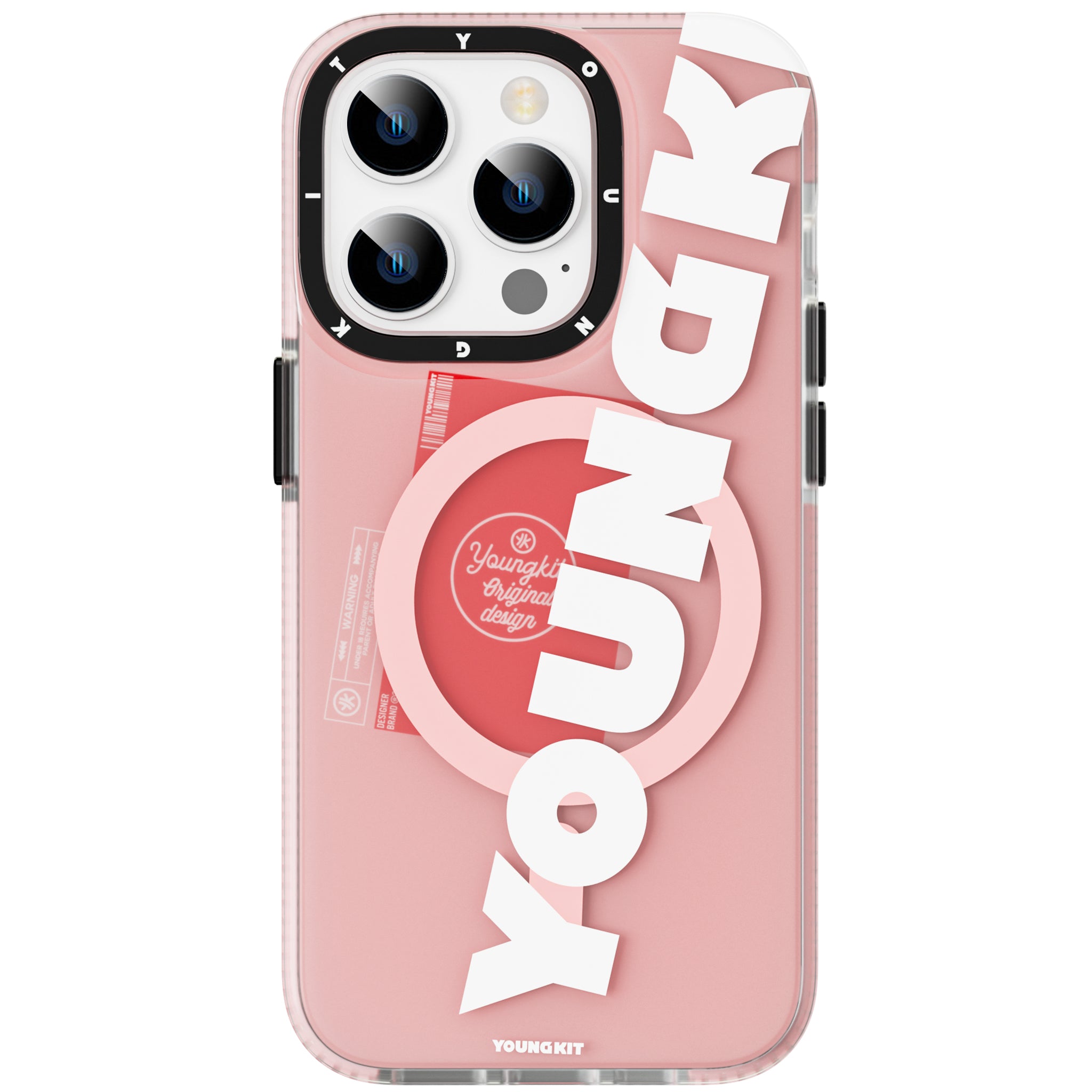 Colorful Anti-Drop Magsafe iPhone 13/14/15 Case-Pink